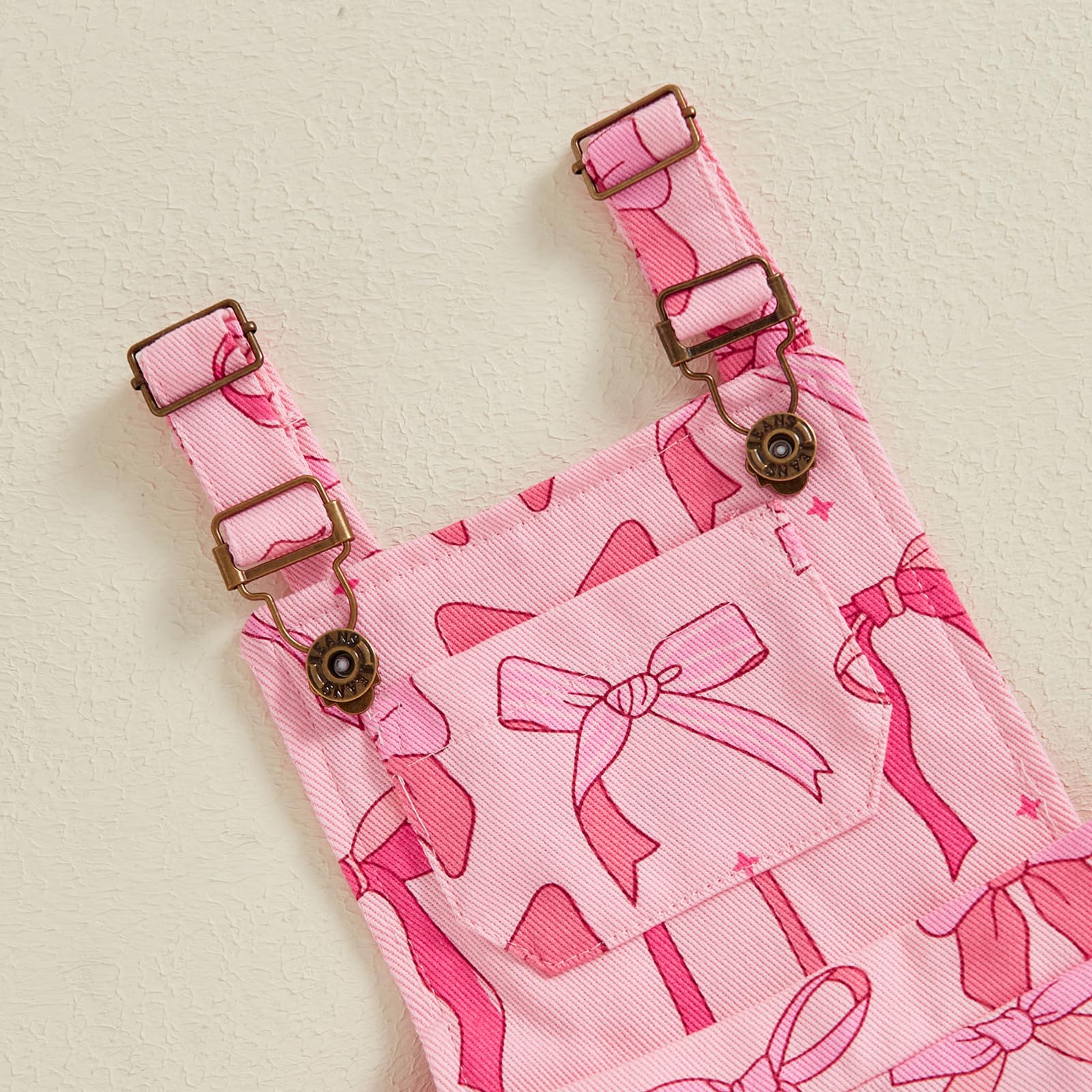 Ayalinggo Toddler Boy Girl Football Outfit Overalls Shorts Pocket Romper Jumpsuit Rugby Game Day Playsuit cute baby clothes (Pink, 18-24 Months)