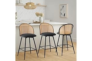 Rattan Barstools: Swiveling Comfort & Mid-Century Charm