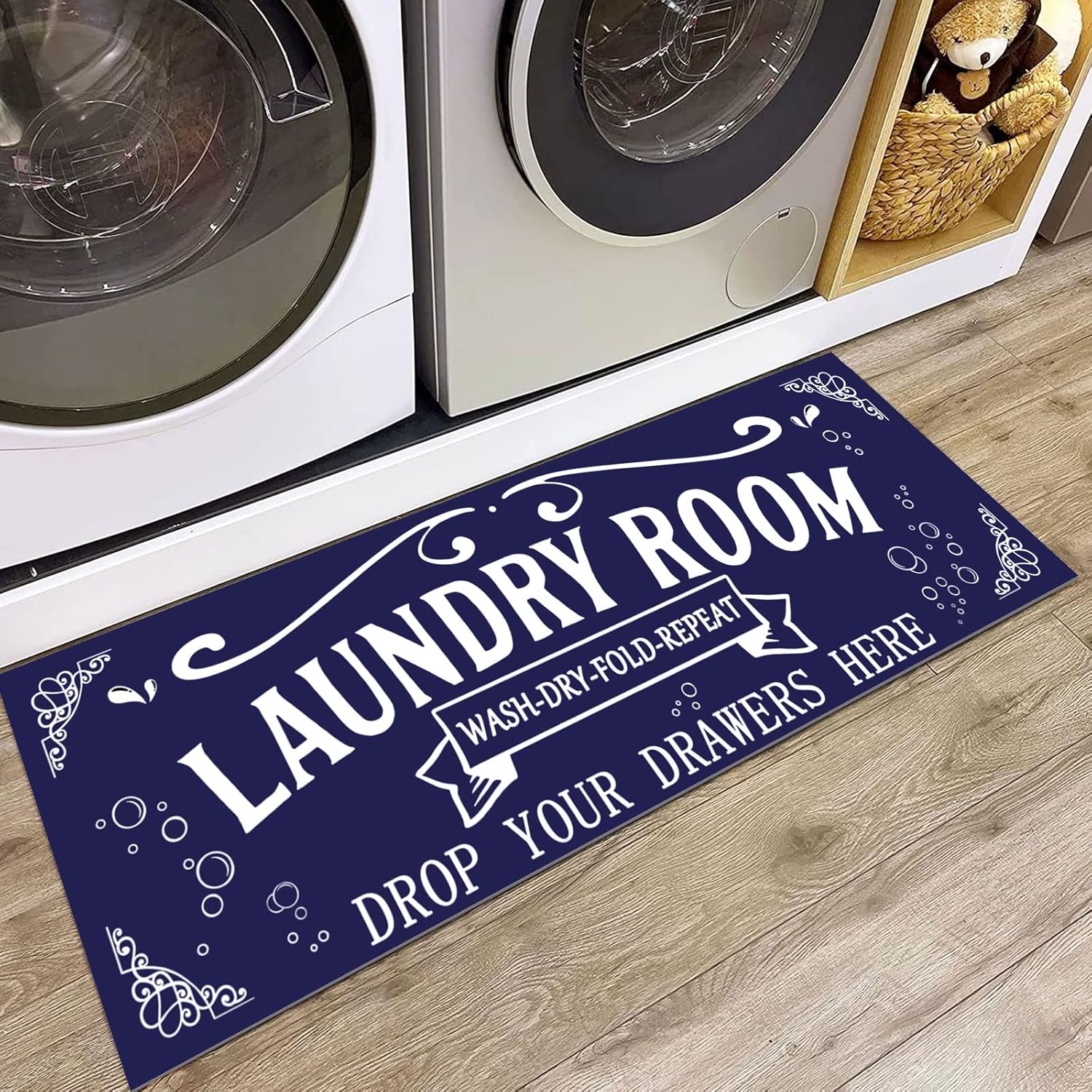 comfoyar Laundry Room Rug Runner Non Slip Laundry Rugs and Mats for Laundry Room