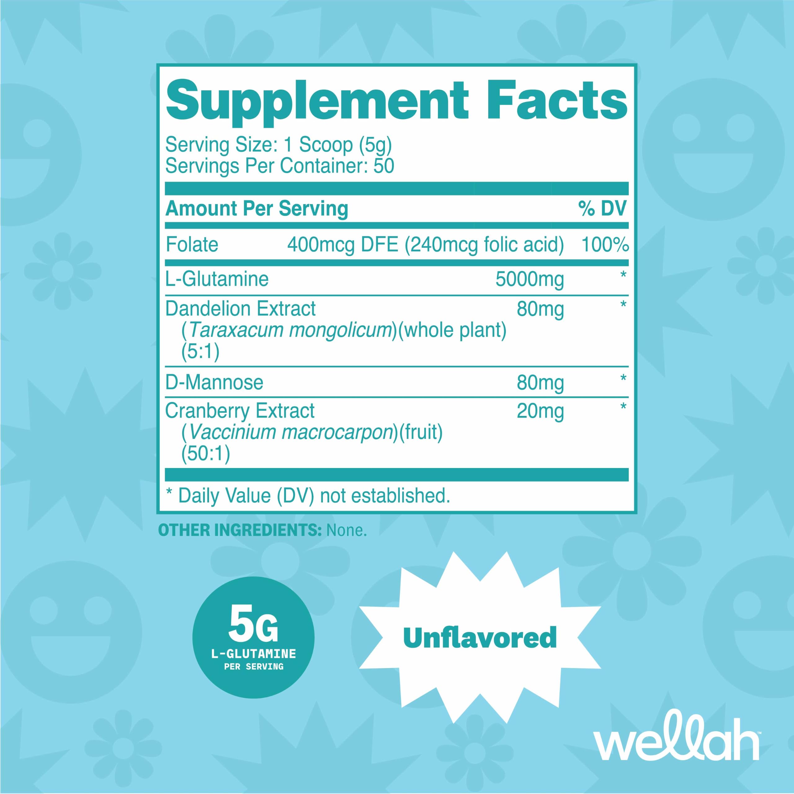 Wellah L-Glutamine Powder (Unflavored) 50 Servings — Amazon image 2