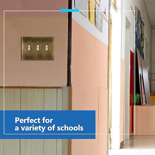 Miniatura 7 de LIDER Placa de pared de metal para interruptor de luz de palanca, cubierta de interruptor de acero inoxidable, resistente a la corrosión, tamaño