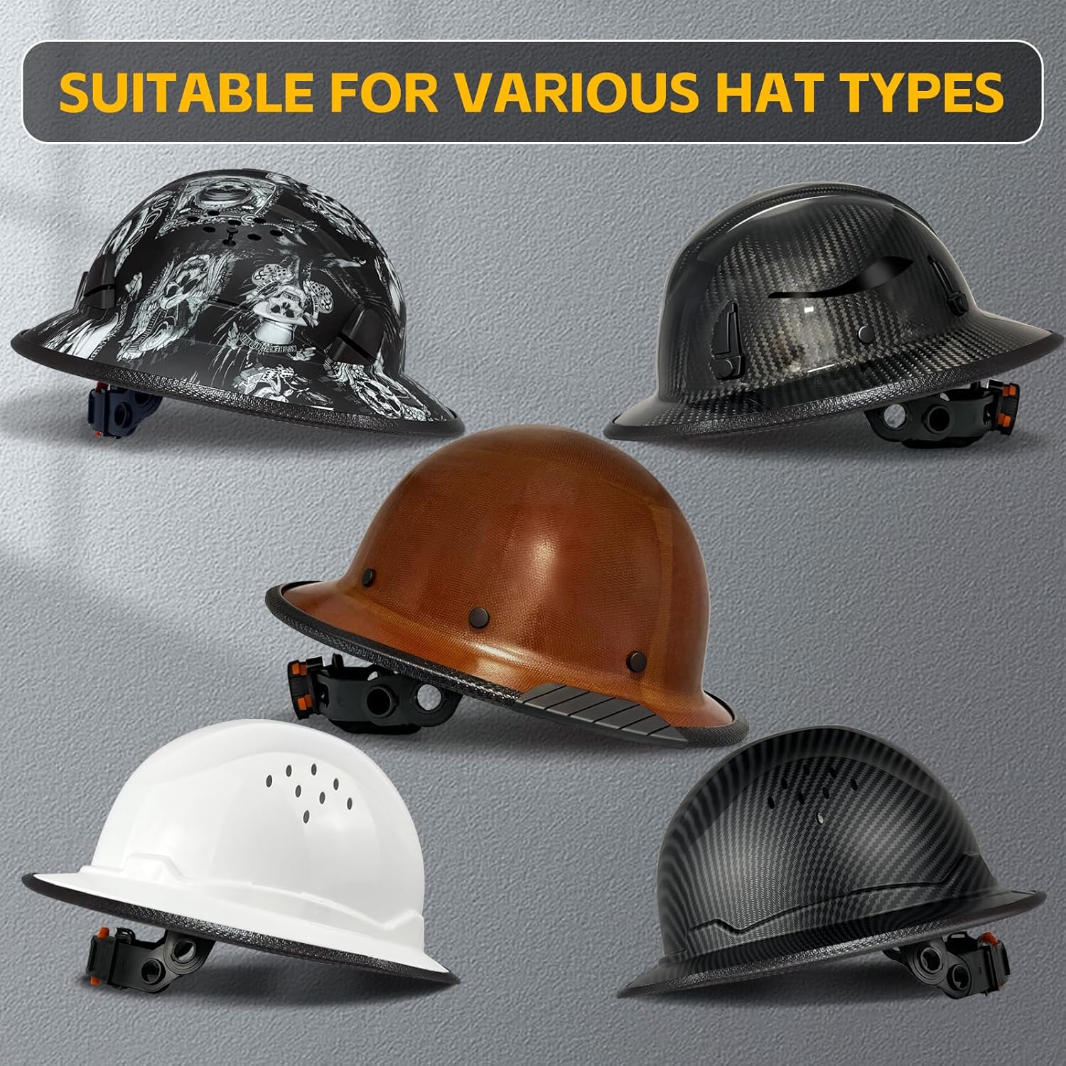 SAFEBUILDER Hard Hats Edge Protection Strip Hard Hats Accessories Brim Cover Length 37.4 Inches / 95CM