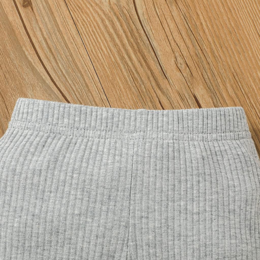 Lala Bear Baby Girl Infant 3 Pack Solid Pants and Casual Leggings 12-18 Months Pink & White & Grey image 5 of 8 B09JVV557J