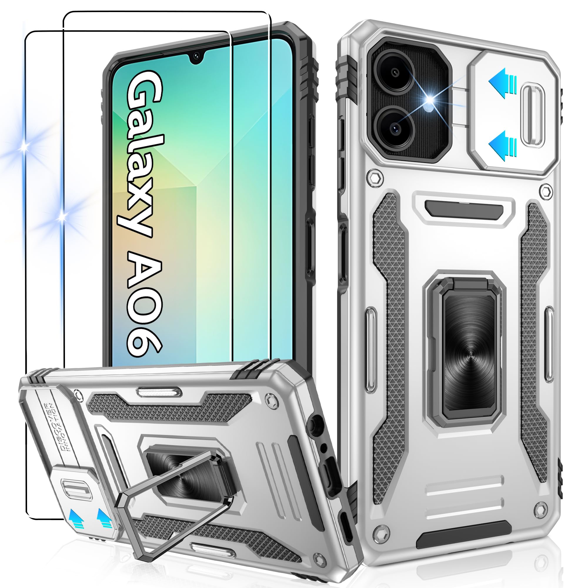 Coque Galaxy A06 Gritup grise avec cache caméra et protège-écran - 8