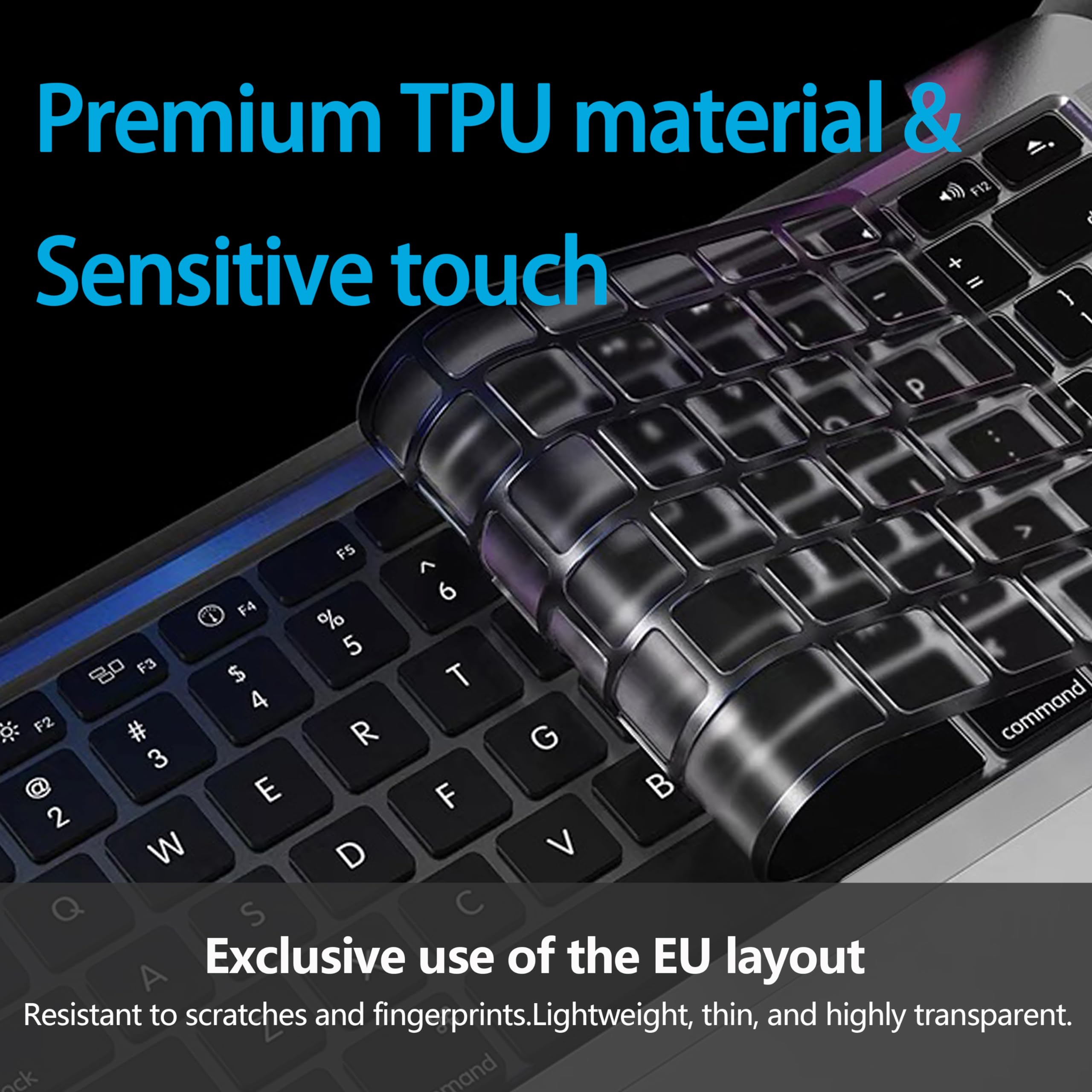 Etui do MacBook Air 13,6 cala M4 M3 M2 2025-2022, model A3240 A3113 A2681, [etui zapobiegające pozostawianiu odcisków palców z odporną na pęknięcia krawędzią z tworzywa TPU], twarde etui