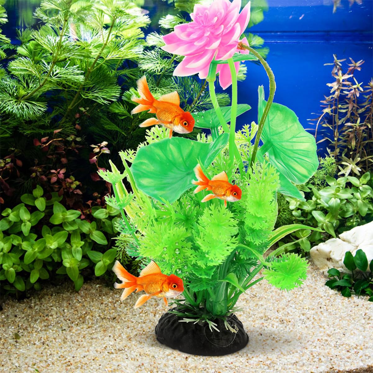 YARNOW 5 Juegos Paisajismo del Acuario Artificial Plants Aqua Plant Plantas Artificiales Falsas Pecera Aire Agua Estanque Planta De Acuario Decoración del Acuario El Plastico 2 Piezas * 5