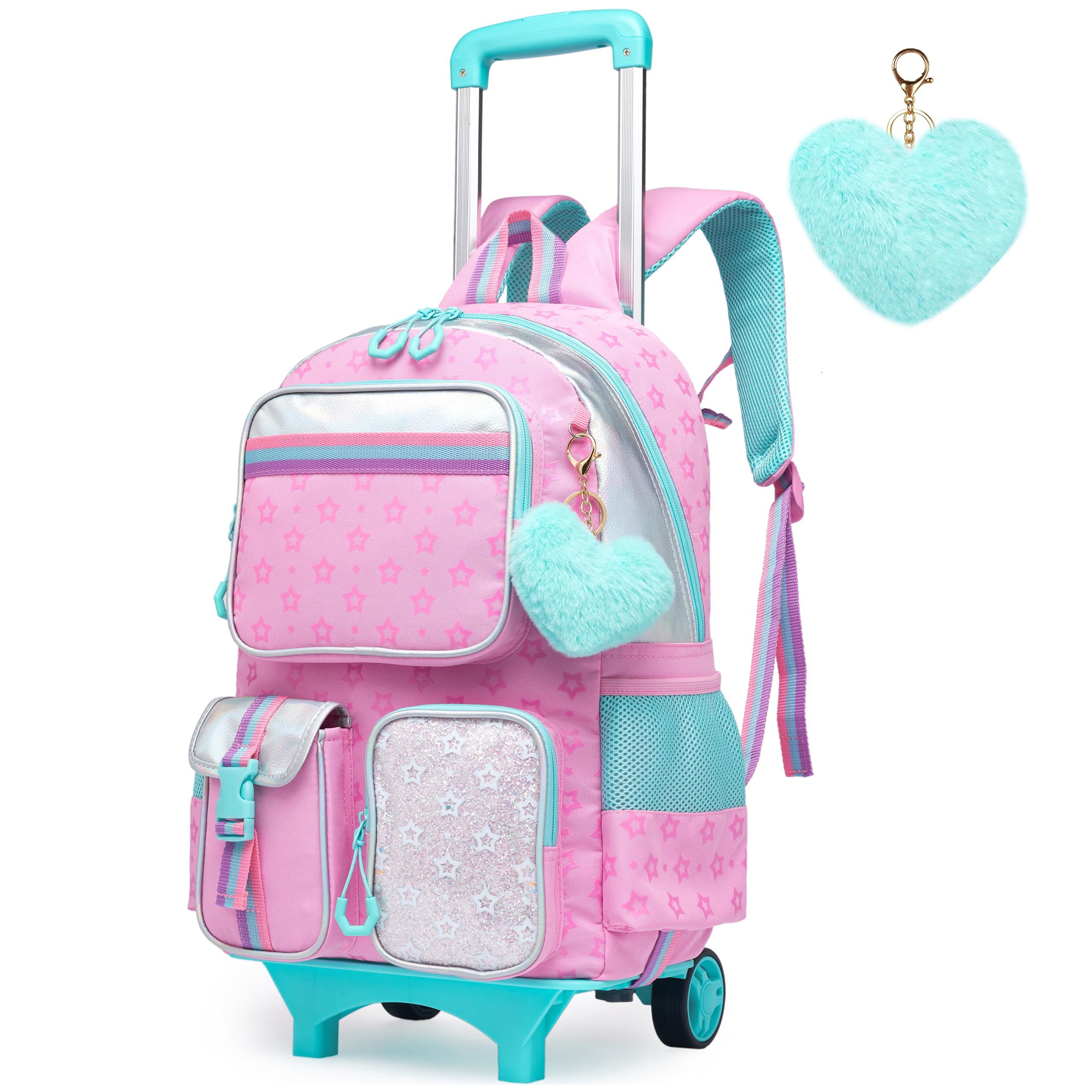 HTgroce Multibolsillo Mochila Con Ruedas Niña Con Mochilas Escolares Con Ruedas, Mochila con Mochilas Escolares Con Ruedas