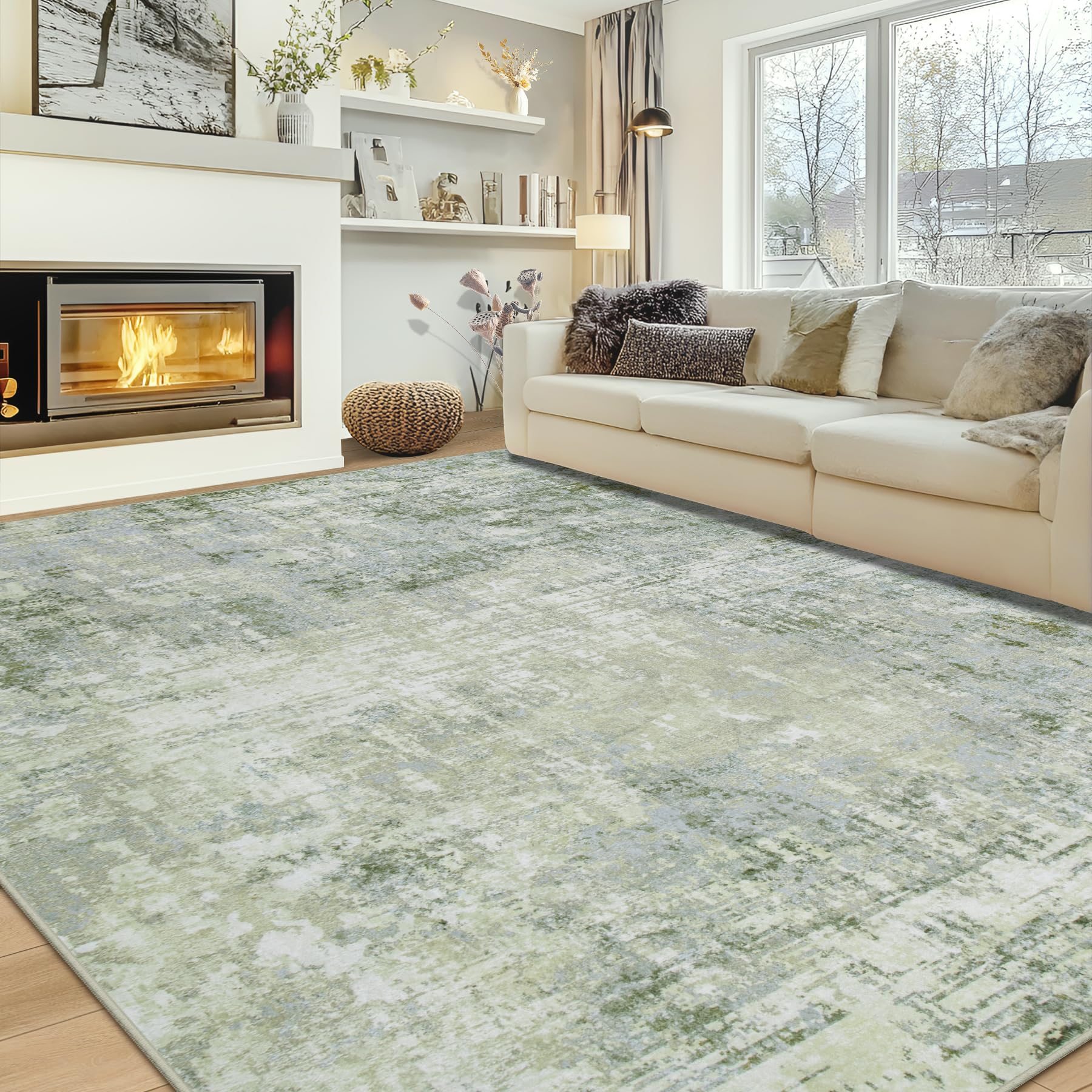 Aelenmu 10x14 Washable Area Rug