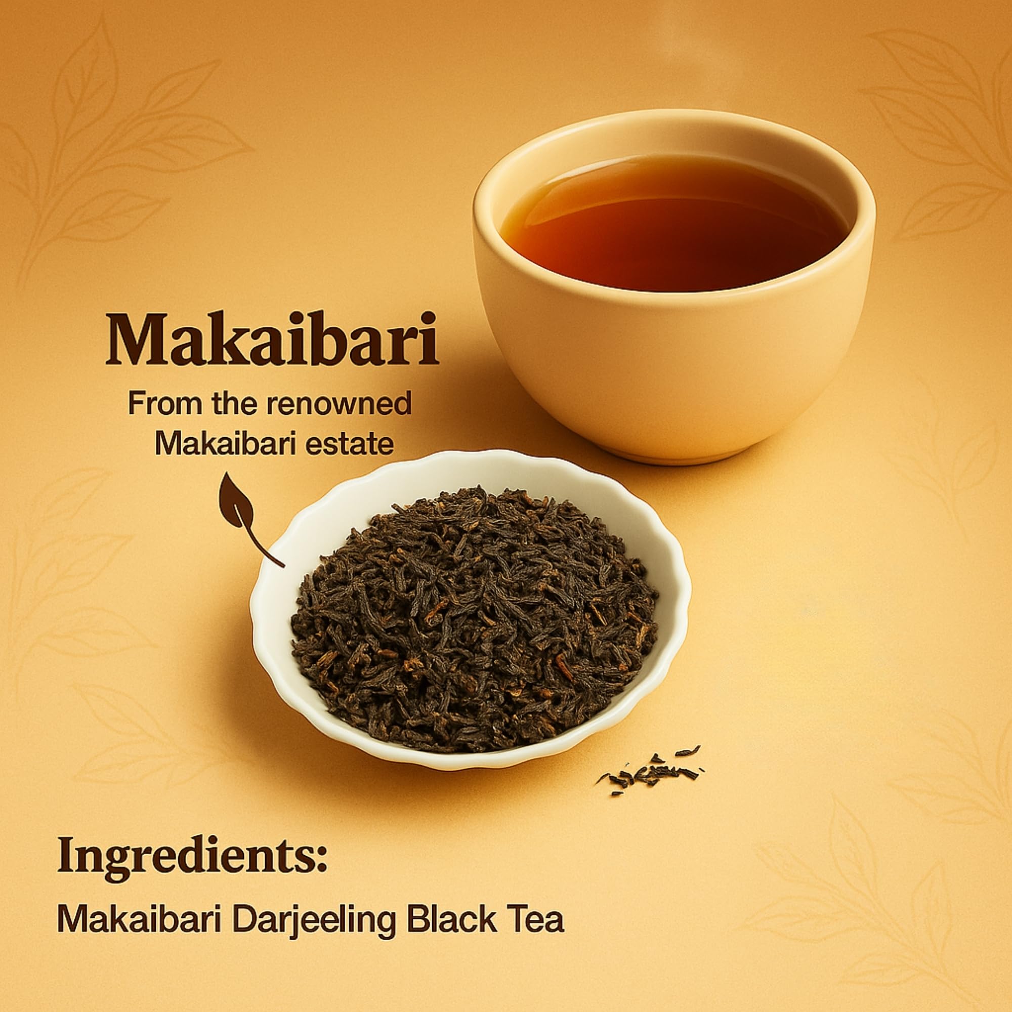 Brewora Premium Darjeeling Teas Makaibari – Exquisite Black Tea with Floral and Fruity Notes – Handpicked from Makaibari Estate Loose Leaf – Rich and Smooth Flavorful Experience (200 gm) 2