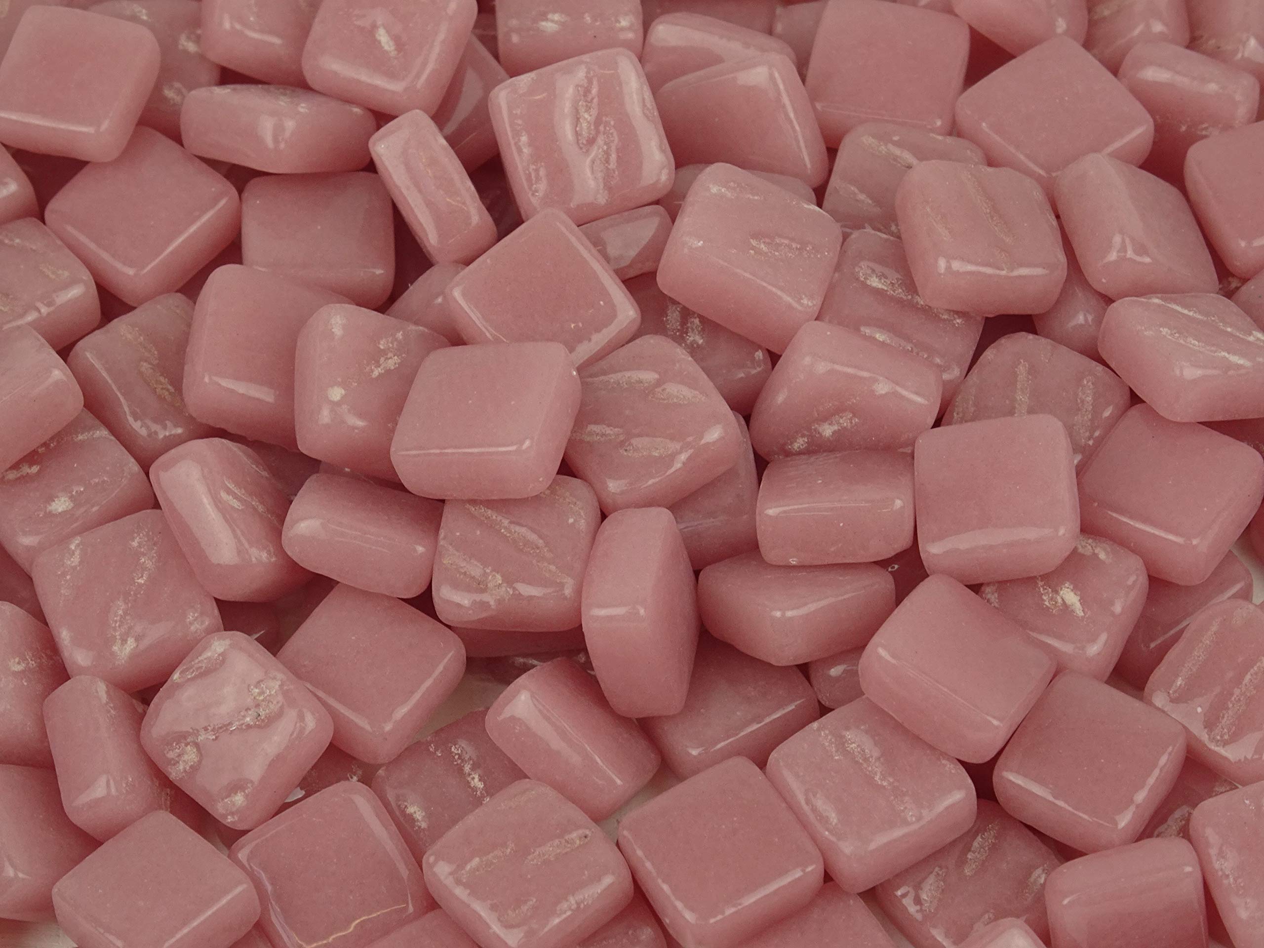 Ottoman Glass Micro Mosaic Tiles Dark Rose 100 Pack