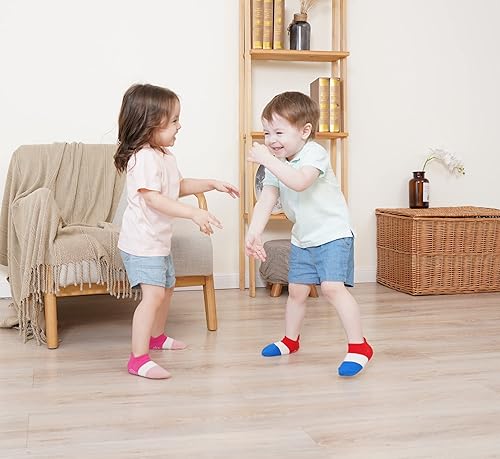 Miniatura 3 de Calcetines tobilleros antideslizantes para bebés, niños y niñas con suela antideslizante