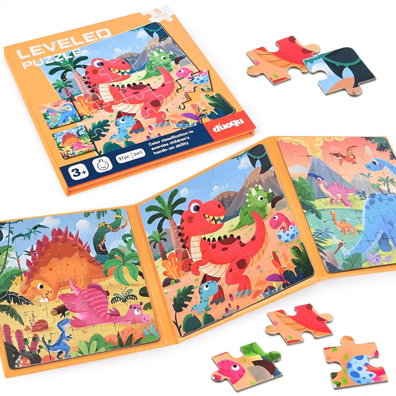 SCRATCH PUZZLES MAGNETIC PUZZLE BOOK TO GO - DINOSAURS SCRATCH PUZZLES | GIOCHI DI CLEM