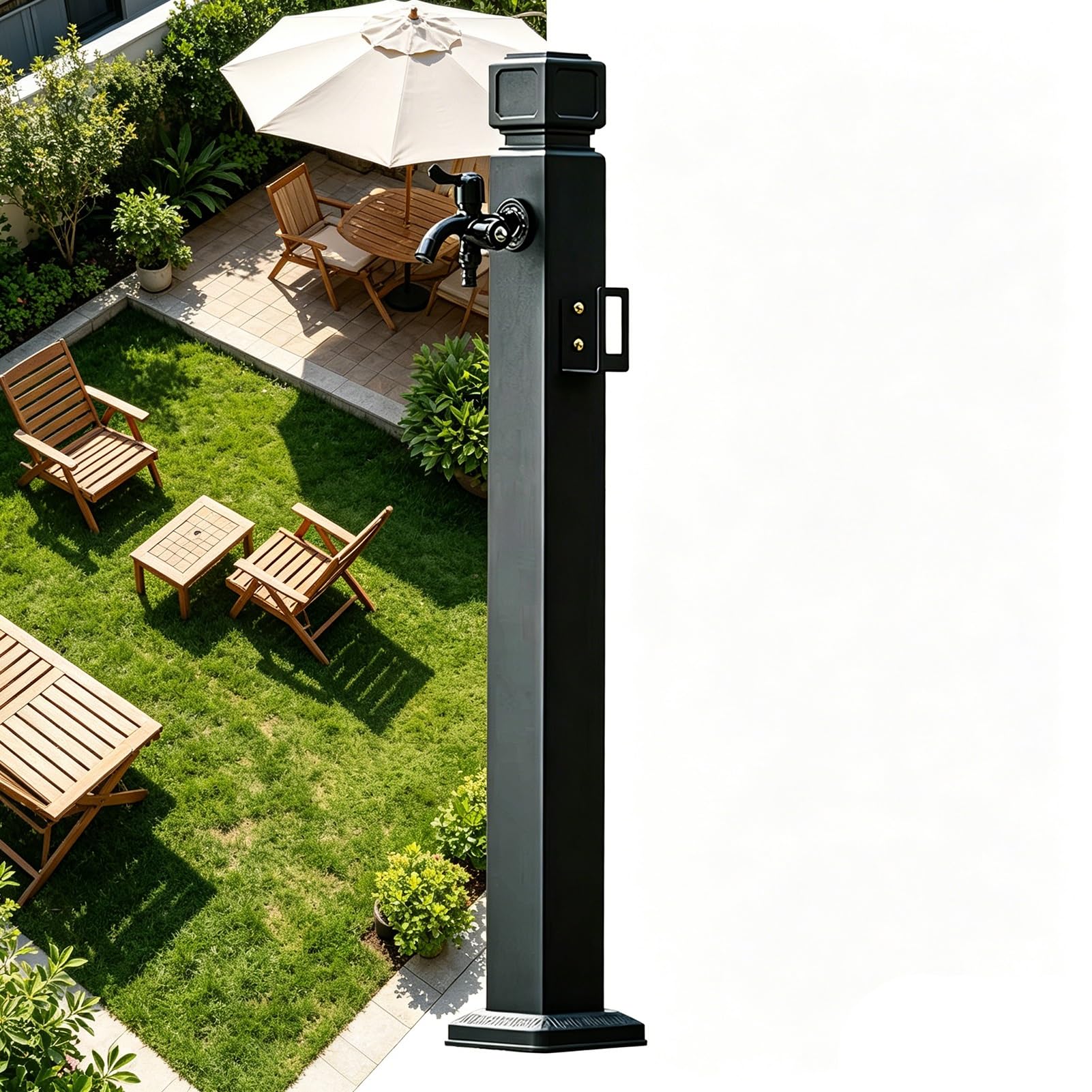 XDLEDMKIZ Outdoor Water Column with Faucet Iron Floor Mounted Hydrant Water Tap for Garden Farm Pasture Backyard Irrigation Washing