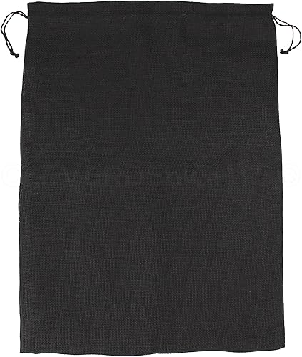 Miniatura 2 de CleverDelights Bolsas de arpillera negras de 18 x 24 pulgadas - Paquete de 10 sacos de yute con cordón de arpillera - 18 x 24 pulgadas