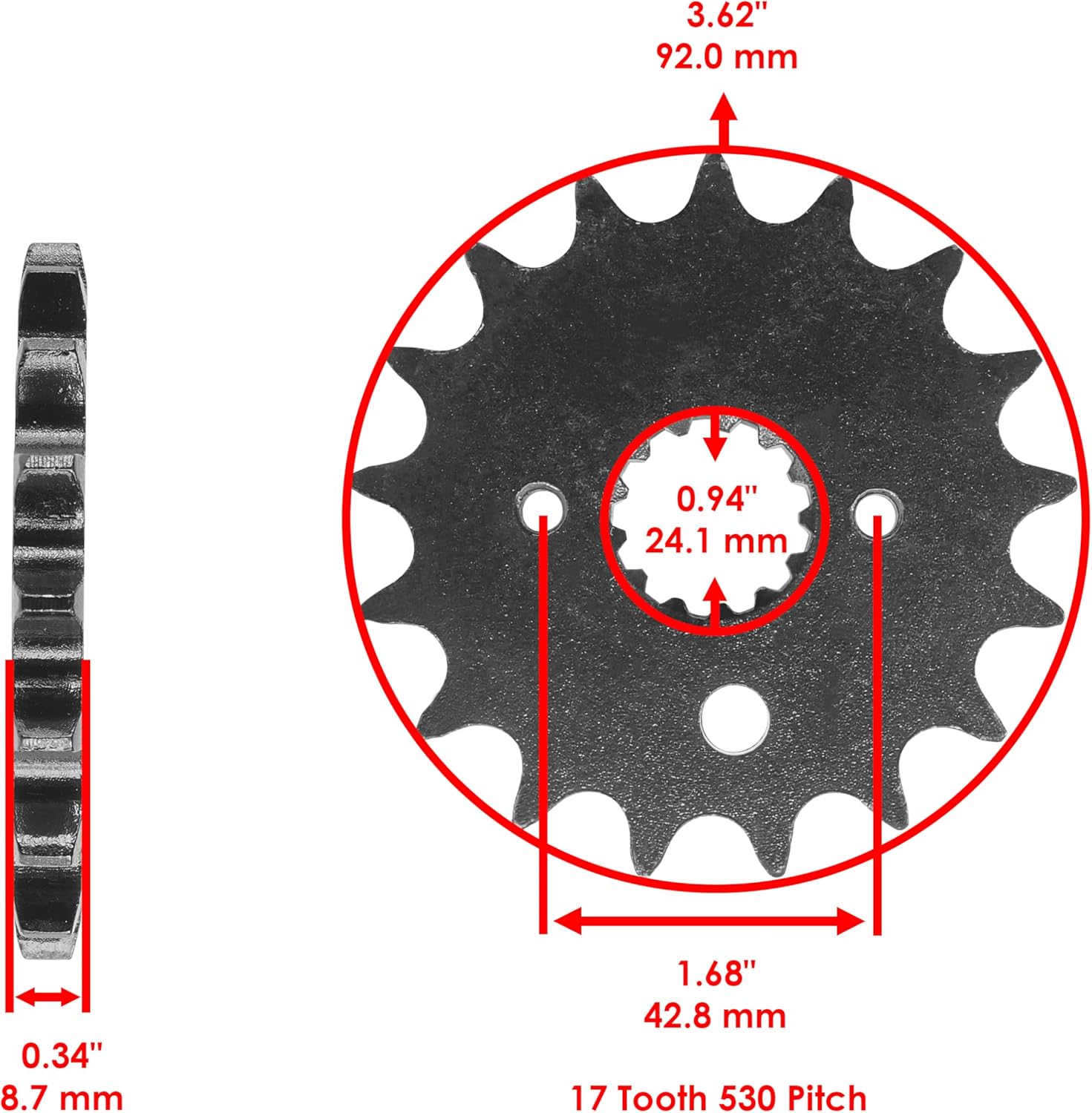 Caltric O-Ring Drive Chain and Sprockets Compatible With Suzuki GSX1300R Hayabusa 1300 1999-2007