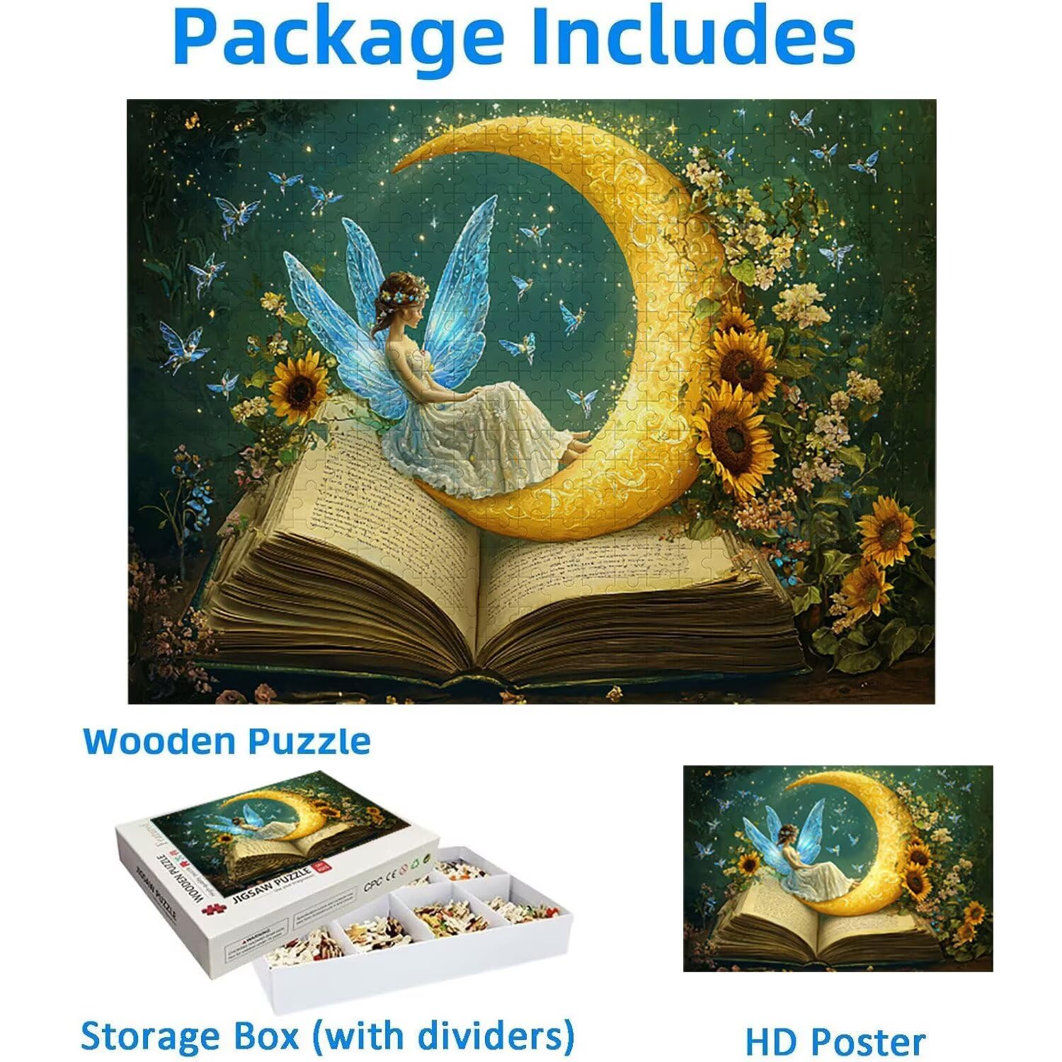 1500 Pezzi di Puzzle, Ragazza Luna1500 Pezzi di Puzzle per Adulti, Regalo di Anniversario, Regalo di Natale, Decorazione Della Casa, Prevenzione Della Degenerazione Cerebrale Negli Anziani v-1013