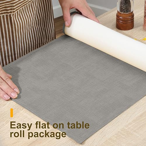 Miniatura 7 de Rinpon Camino de mesa impermeable lavable, camino de mesa grueso de granja, camino de tocador, camino de mesa rústico para cocina, comedor,