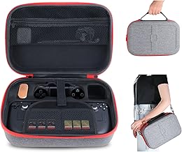 Carrying Case for Steam Deck,Portable Bag for Steam Deck, Large Capacity Storage Case for Steam Deck Console Built-in AC Adapter Charger Wireless Controller Storage (Gray)