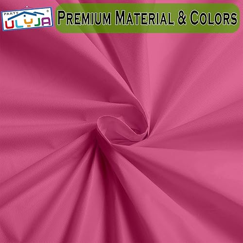 Miniatura 3 de PARTY ULYJA Fuschia - Manteles de plástico rosa intenso para mesas rectangulares, paquete de 2 manteles desechables de 54 x 108 pulgadas, para