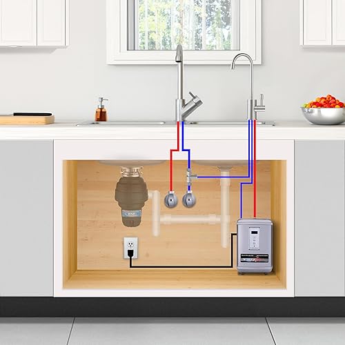 Miniatura 8 de Ready Hot 41-RH-300-F570-BN Sistema dispensador de agua caliente instantáneo, 2.5 cuartos de galón, pantalla digital, grifo de agua caliente de una