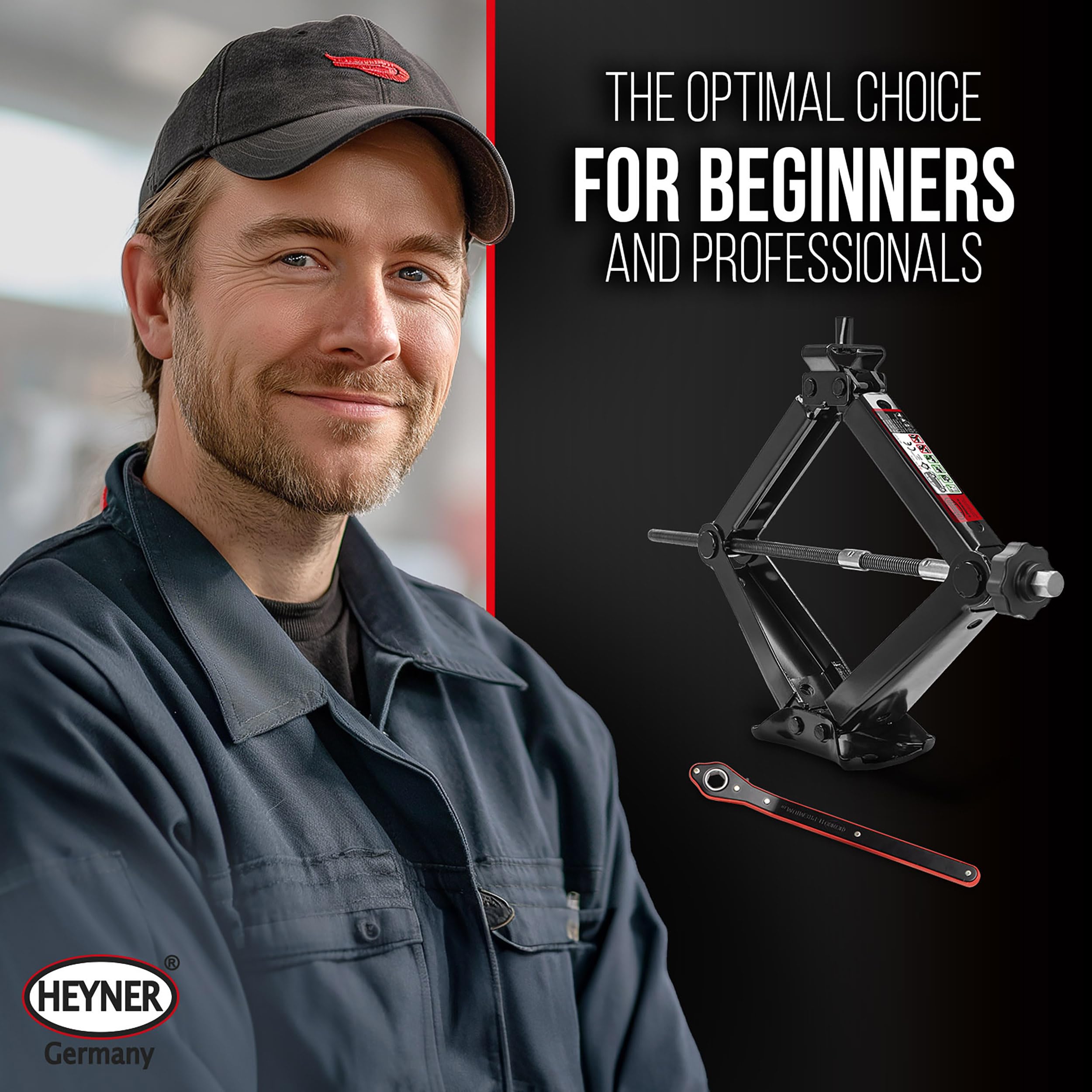HEYNER® Podnośnik nożycowy 1,3 t do modeli Mercedes-Benz ML, GL, GLE, GLC i Klasy S