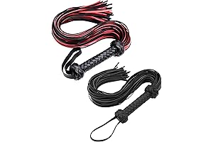 Horse Set 30" Leather Horse Crop Equestrian Horse Black Costume Accessory - Red Horse