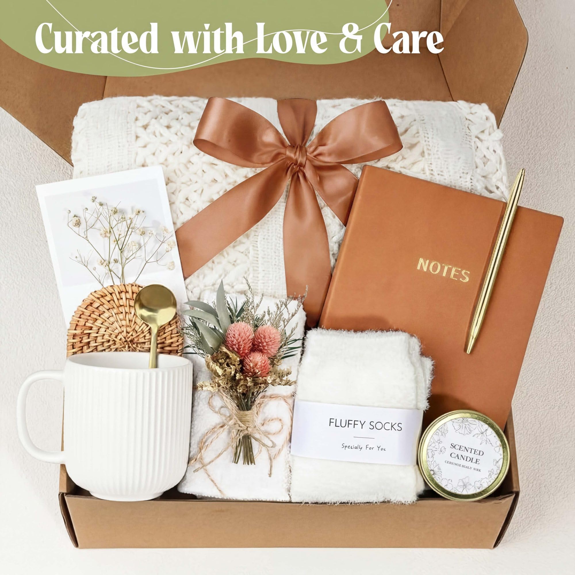 OHATOS Regali per la cura di sé per le donne, pacchetto di cura per le donne, cesto regalo di compleanno per migliore amica, sorella mamma, set regalo accogliente, regalo rilassante per ragazze