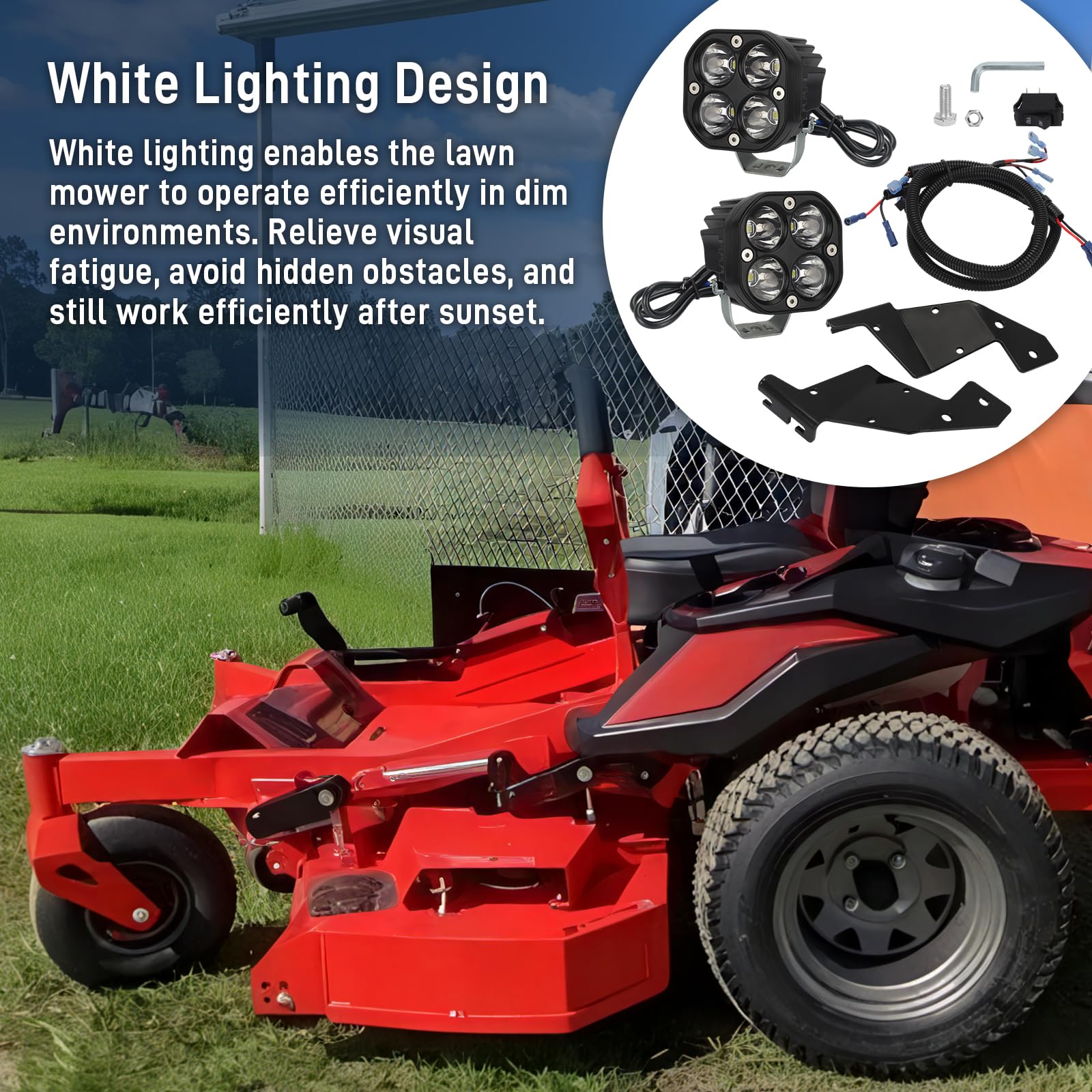 Amazon.com: WIKIBB Lawn Mowers LED Headlight Kit Compatible with