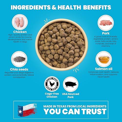 Miniatura 8 de Muenster Receta de granos antiguos con pollo y cerdo, alimento seco sin gluten para perros con pollo y cerdo, croquetas completas y equilibradas sin