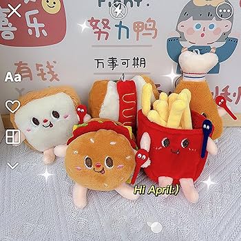 Amazon.co.jp: ミニバーガーかわいいぬいぐるみフライドポテト