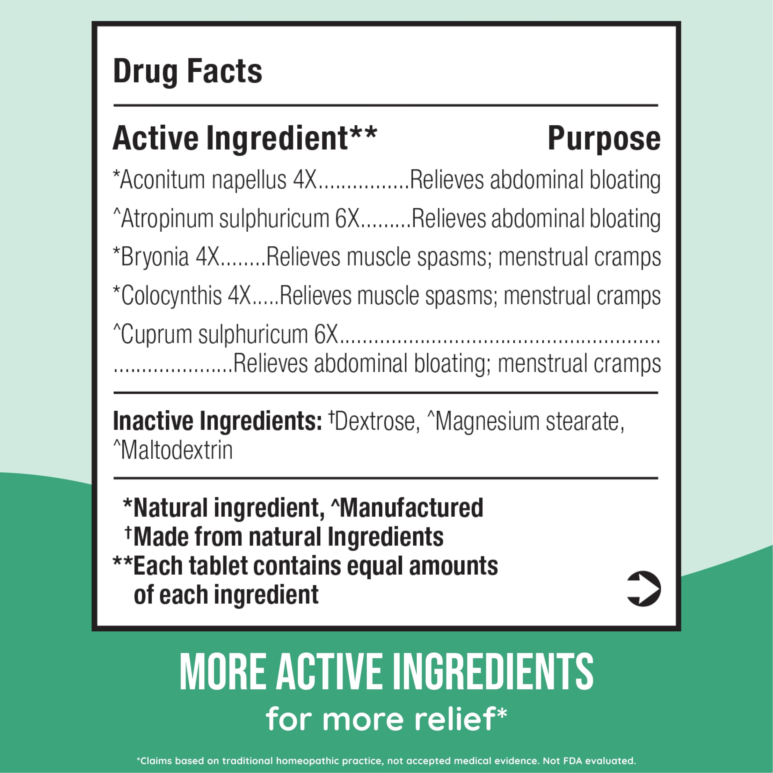 MediNatura BHI Spasm/Cramp Relief Quick-Dissolve Tablets, 100 Count — Amazon image 6