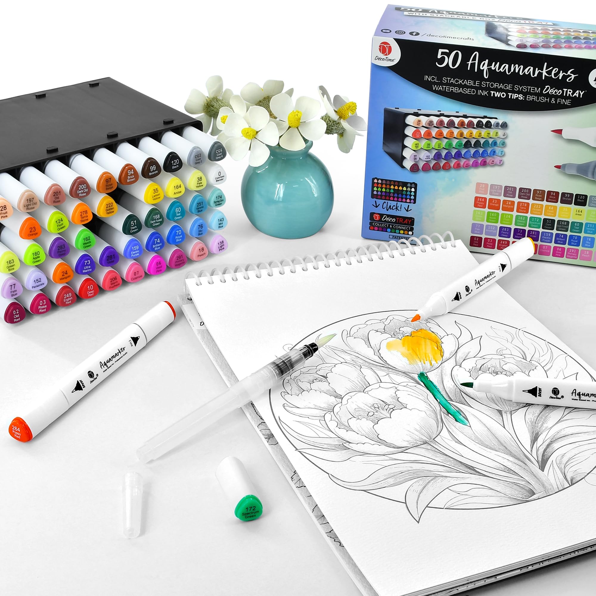 Watercolor Decotime Crafts Aqua Markers Deco Time Aquamarkers Sky Hues