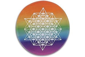 Selenite Charging Bowl: Enhance Clarity and Energy with Multicolored Rainbow Plates