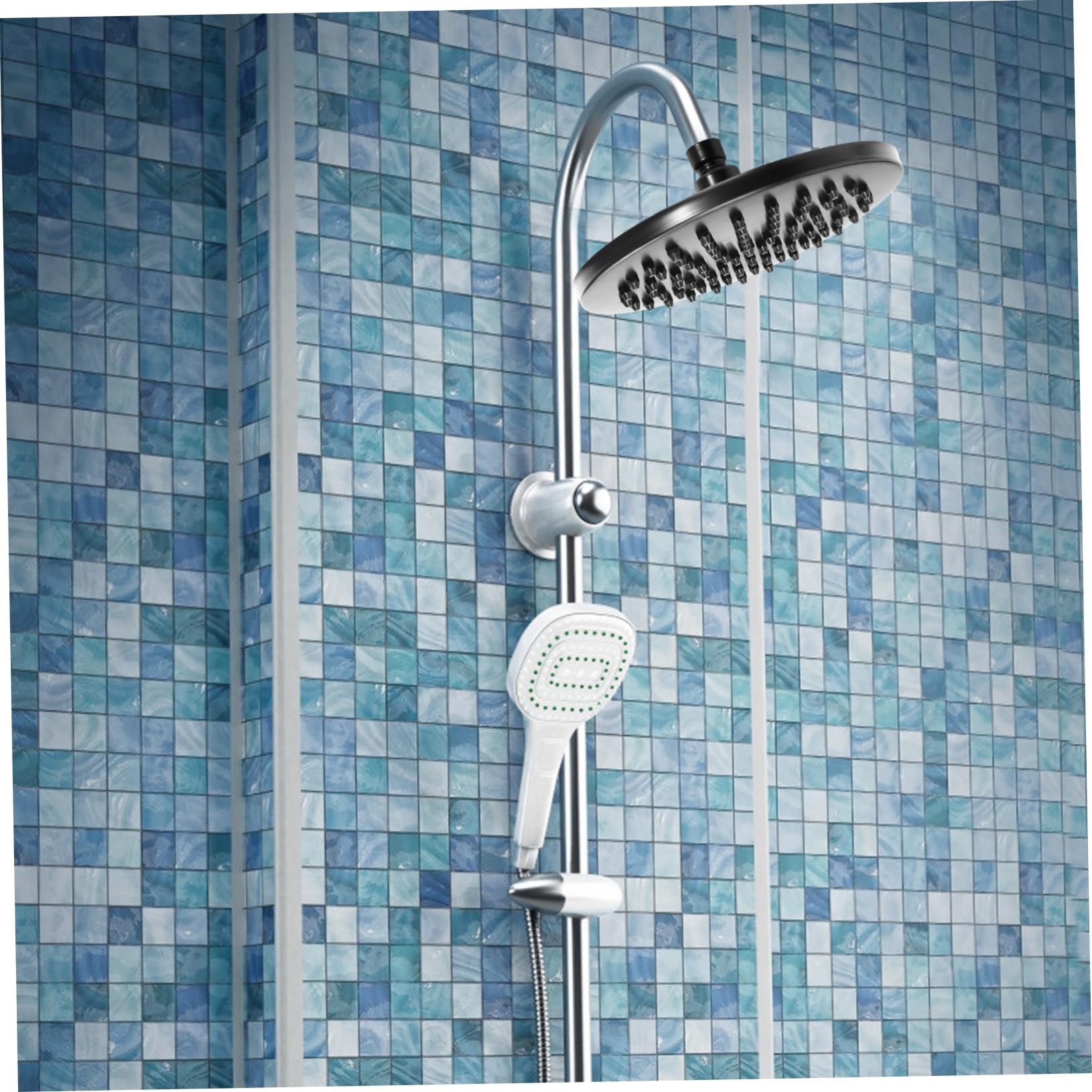 SHINEOFI Boquilla de Ducha Acero Inoxidable 8 Pulgadas Rociador de Ducha Cabezal Rociador de Instalación Compatible Agua y Energía