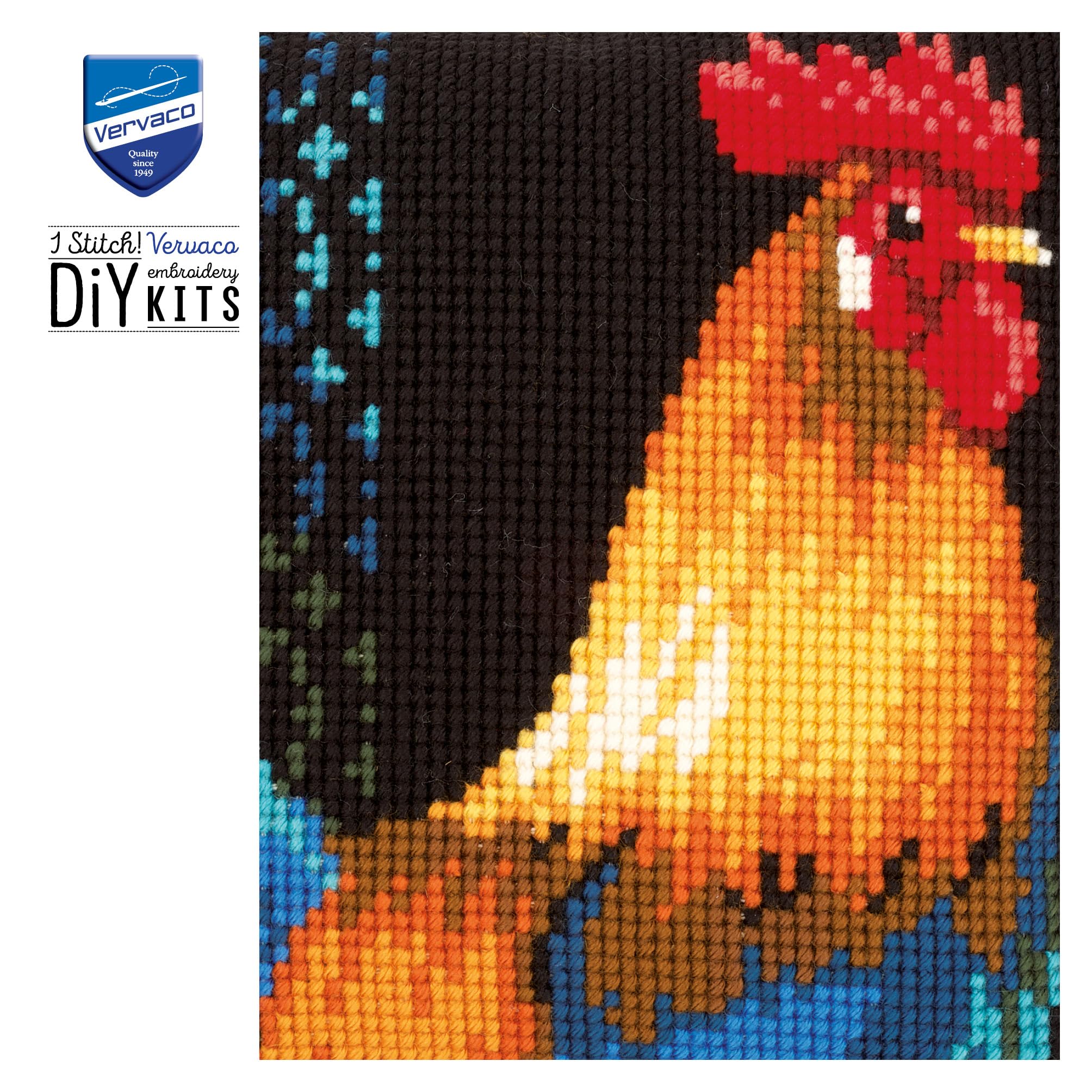VERVACO Kit Cuscino Punto Croce CAVALLO – 40x40 Cm – Per Principianti – Fili DMC E Tela Zweigart – Hobby Creativo