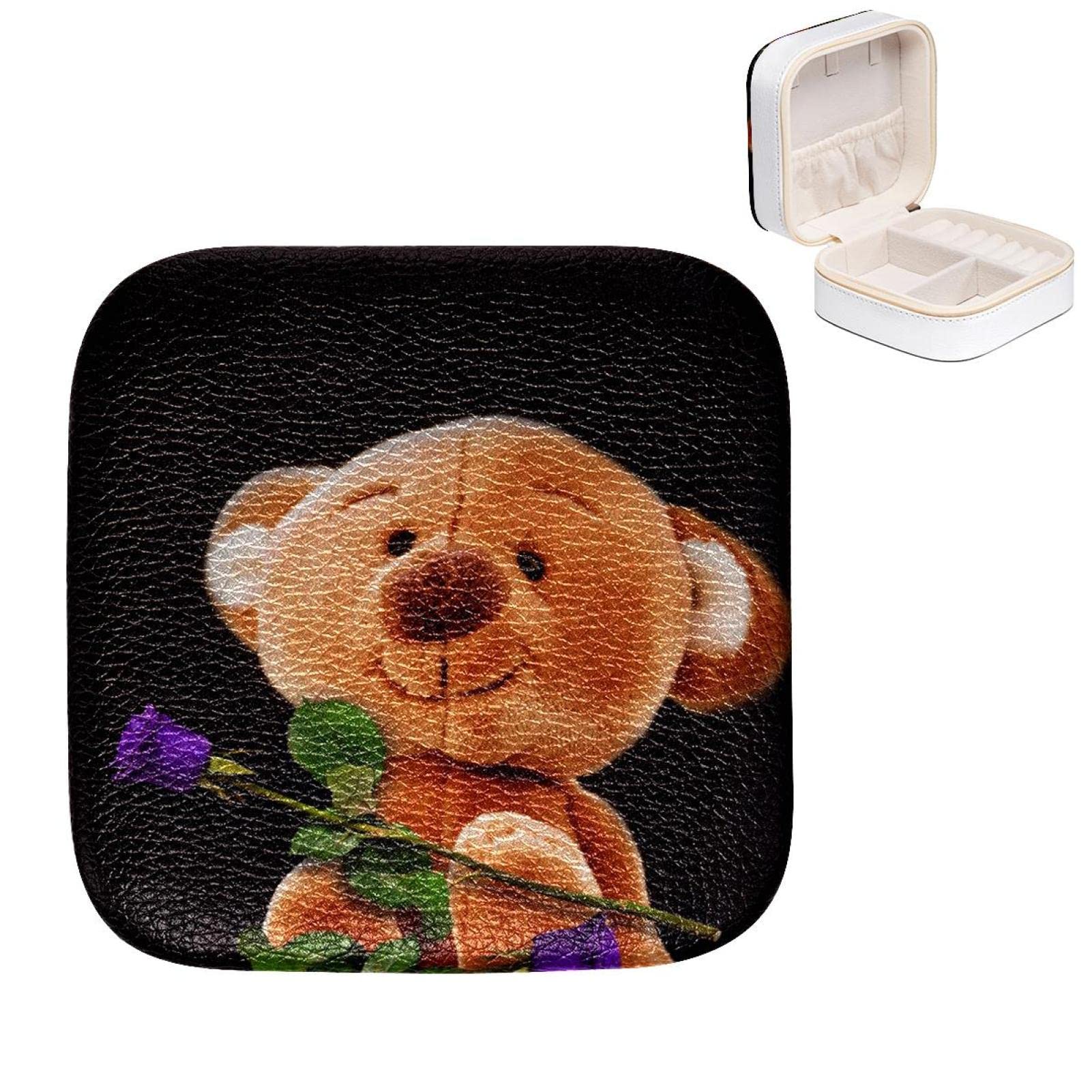 Boîte à bijoux ourson pour boucles d'oreille et bagues 10.5cm