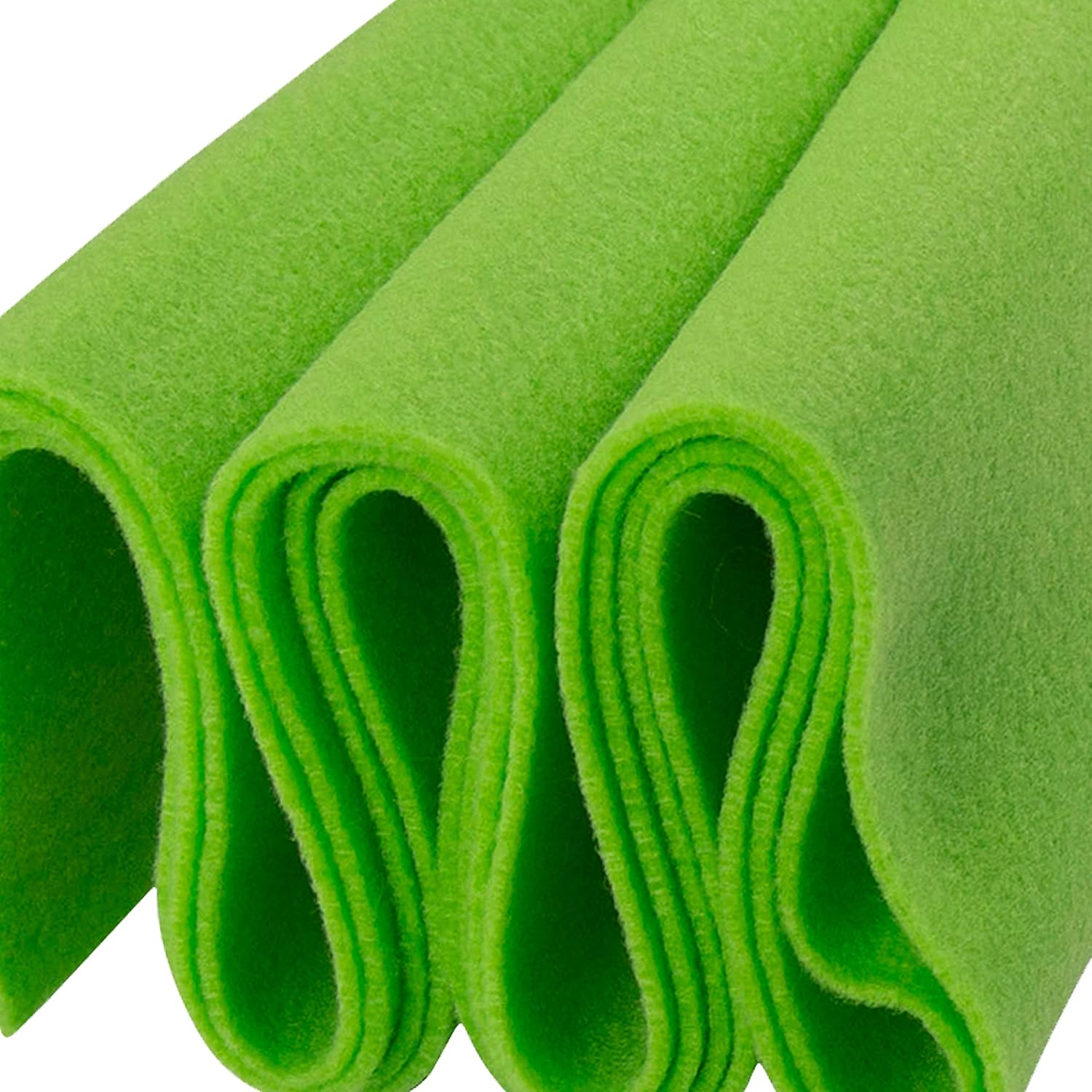 Felt Fabric | 72 inches Wide & 1.6mm Thick Lime Fabric | Non-Stiff, Soft Fabric Material | Felt Fabric by The Yard | Soft Felt Roll for Crafts, Sewing and Padding | 1 Yard Fabric Lime