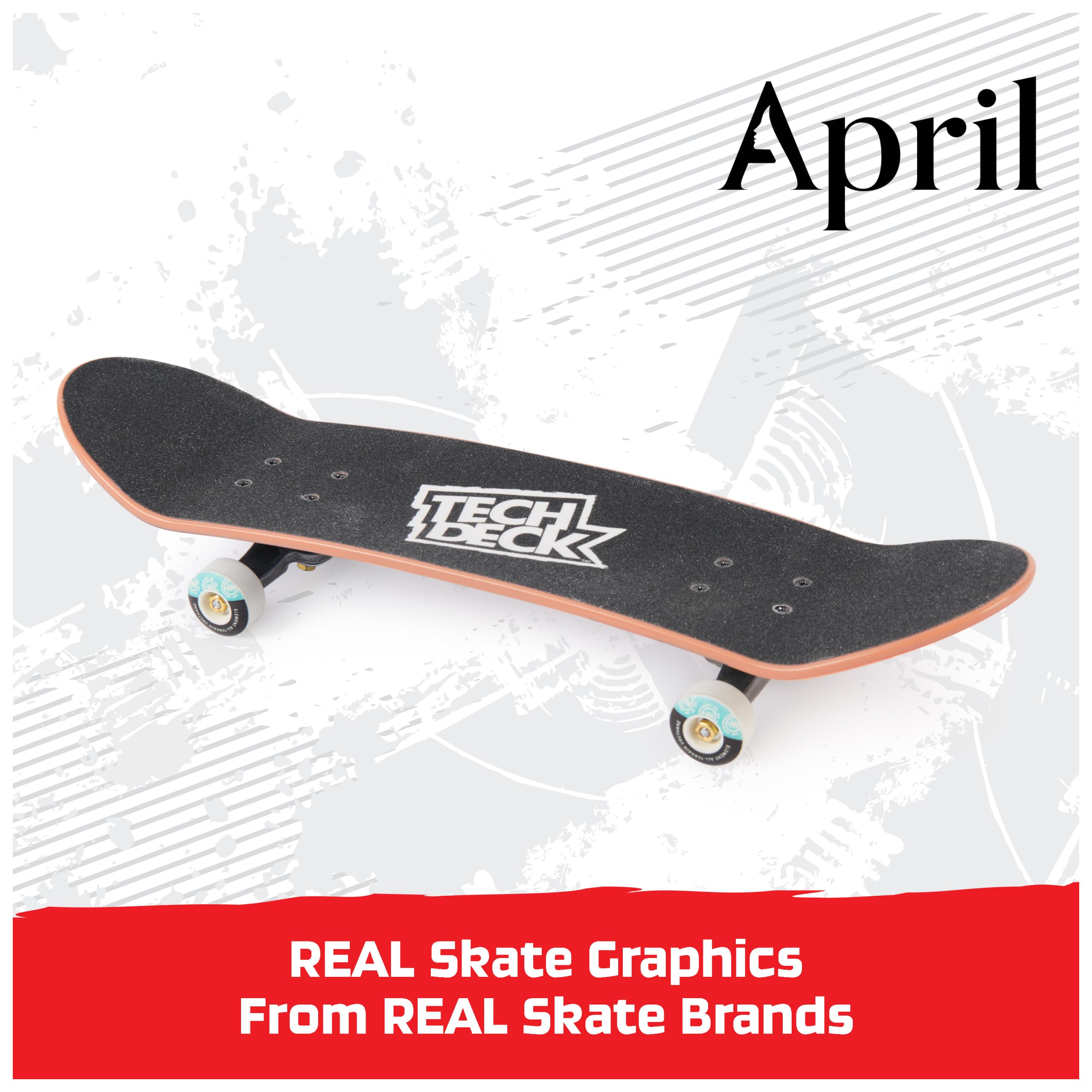 Amazon.com: TECH DECK, April Handboard; Authentic Mini Skateboards