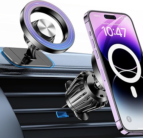 Kaistyle for Magsafe Car Mount【20 Strong Magnets】Magnetic Phone Holder for Car Phone Holder Mount Dash Mounted Holders Cell Phone Holders for Your Car Accessories for Women Men for iPhone 17 16 15 14