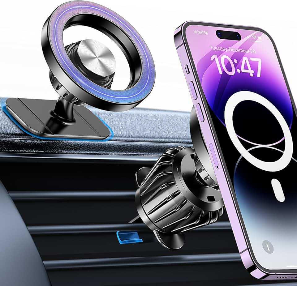 Kaistyle for Magsafe Car Mount【Strong Magnets】Magnetic Phone Holder for Car Phone Holder Mount Dash Mounted Holders Phone Holders for Your Car Accessories for Women Men for iPhone 17 Pro Max 16 15 14