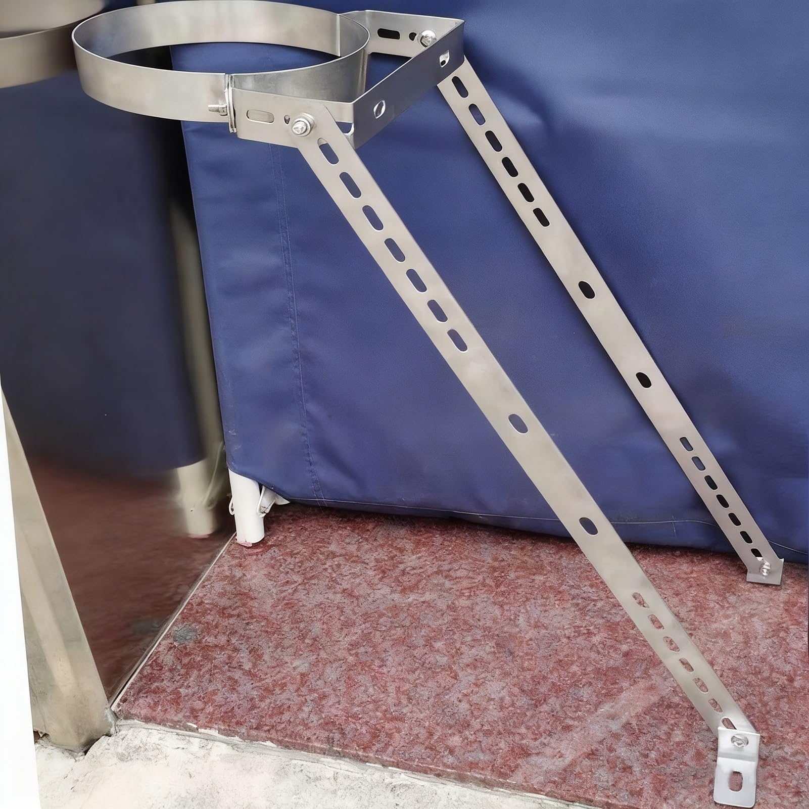Supporto per Camino da Tetto, Supporto Universale Regolabile per Tubi della Stufa - Supporto per Tubo di Scarico fumi multiforo, Supporto per Tubo di Scarico fumi per caldaie - Adatto a Tubi