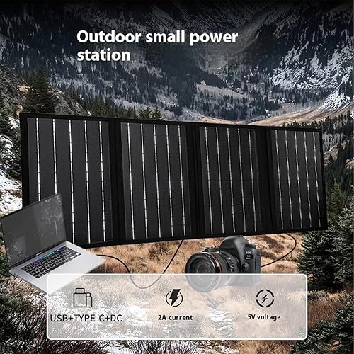 Miniatura 4 de Portable Folding 40W Solar Panel Charging Device with 3 Output Port Outdoor Charges Cell Plate for Backpacking Folding Panel Charging Device