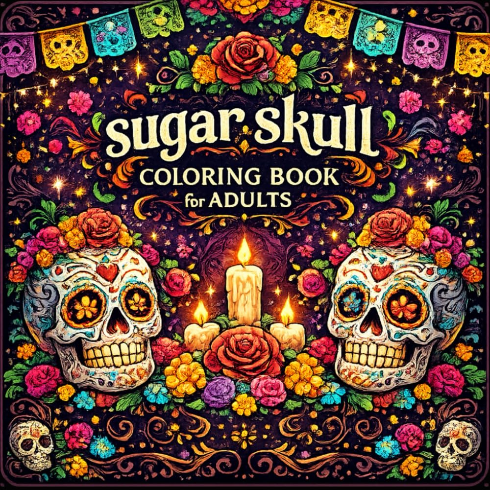 Sugar Skull Coloring Book For Adults: Sugar Skulls Designs for Stress Relief and Relaxation.... Funny Patterns, and Mexican