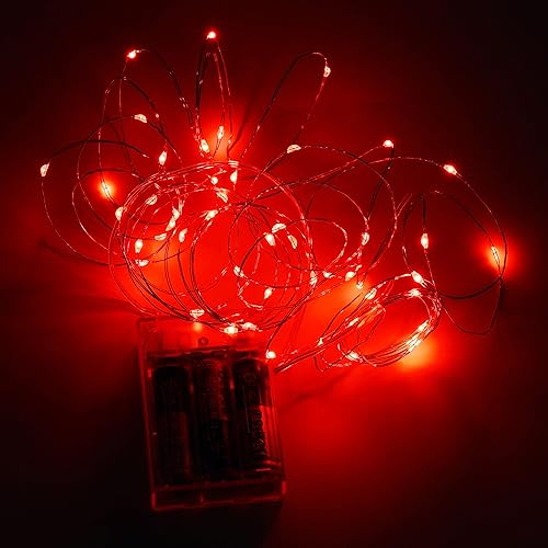 Miniatura 6 de Guirnalda de luces que funcionan con pilas, luces LED de Navidad para dormitorio y decoraciones de Navidad para interiores de 16 pies con 8 modos