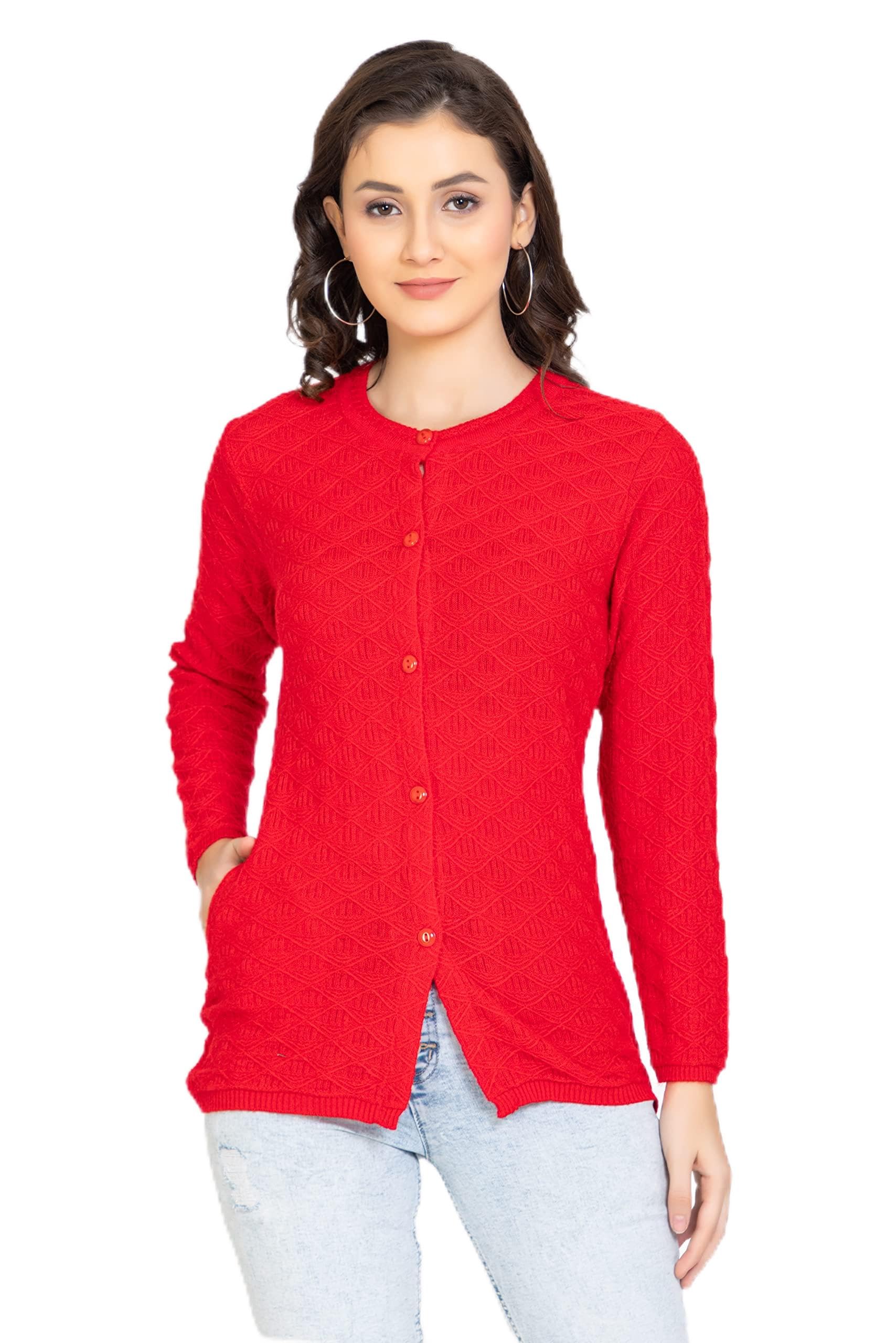 godfrey Women's Wool Round Neck Cardigan Sweater-picture-47