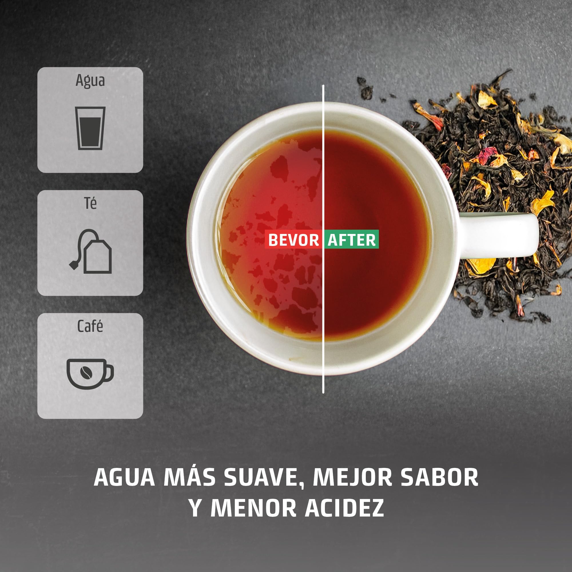 CASO filtro de agua de repuesto (juego de 6) - compatibles con todos los dispensadores de agua caliente CASO - Reduce la cal, cloro y contaminantes