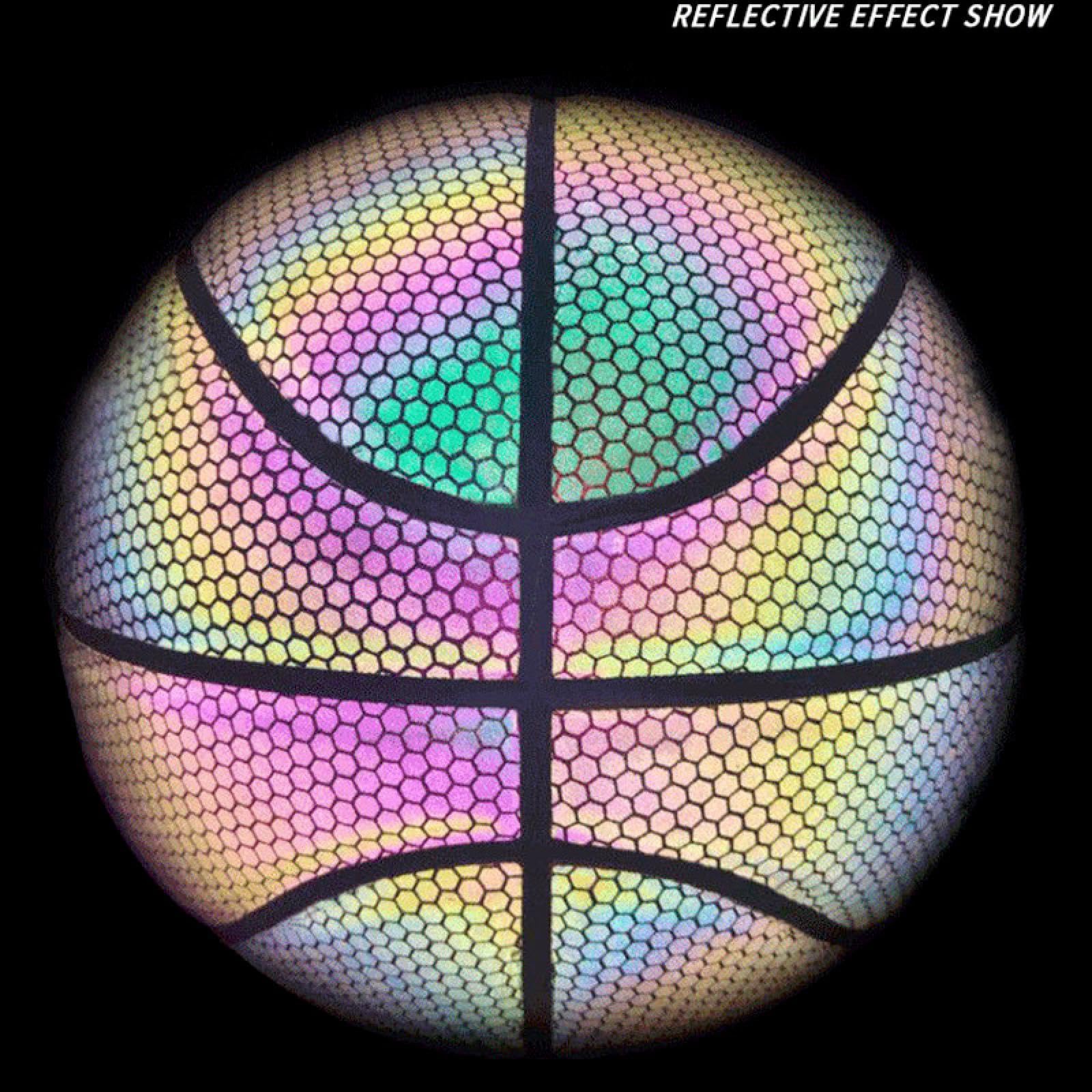 Basketball PU Größe 5 Größe 7 Basketball Reflektierend Outdoor Indoor Leuchtende Ball Geschenk