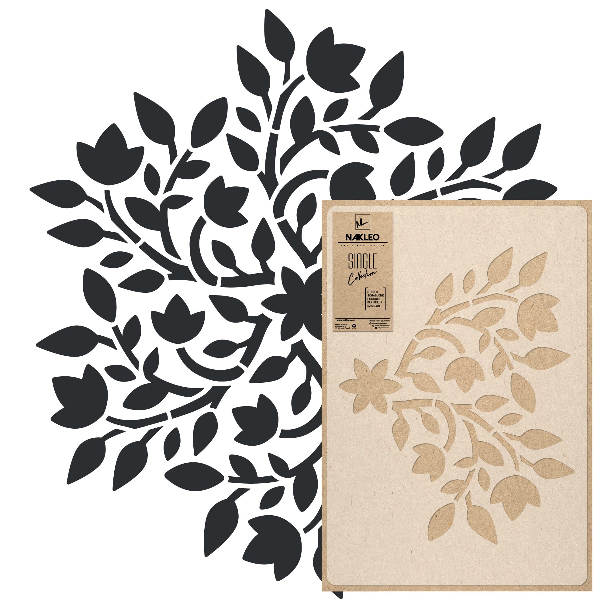 NAKLEO Mandala Painting Large Stencil Diameter 40.9”, Oriental Circle Mandala Geometric Ornament, Reusable Plastic Template DIY Art and Craft, Wall