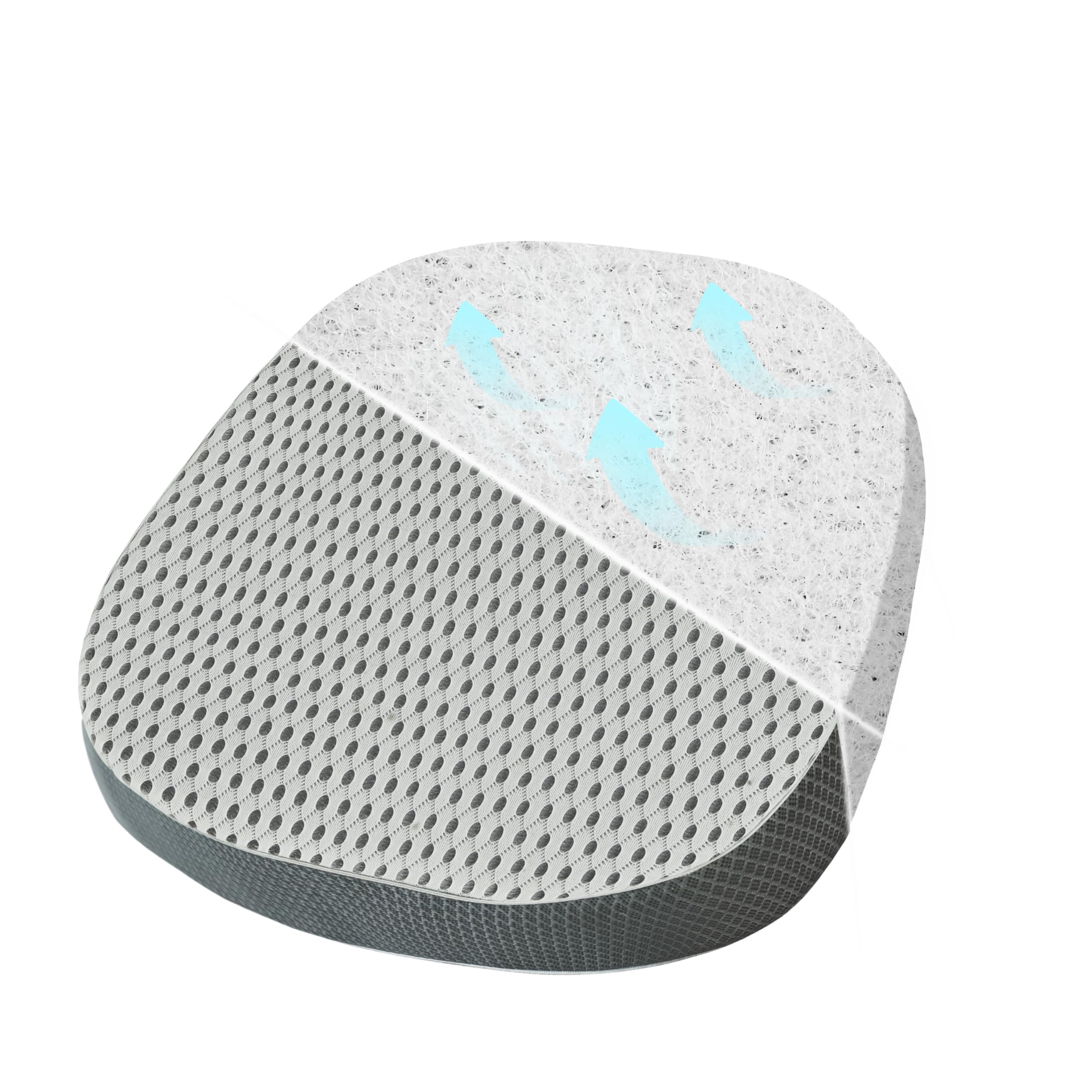 Generisch 2 unidades de cojines altos transpirables para silla de oficina, asiento elevador, para adultos, puntos de presión, cojín para silla de coche, oficina, cojín para silla de ruedas, 40 x 40 x
