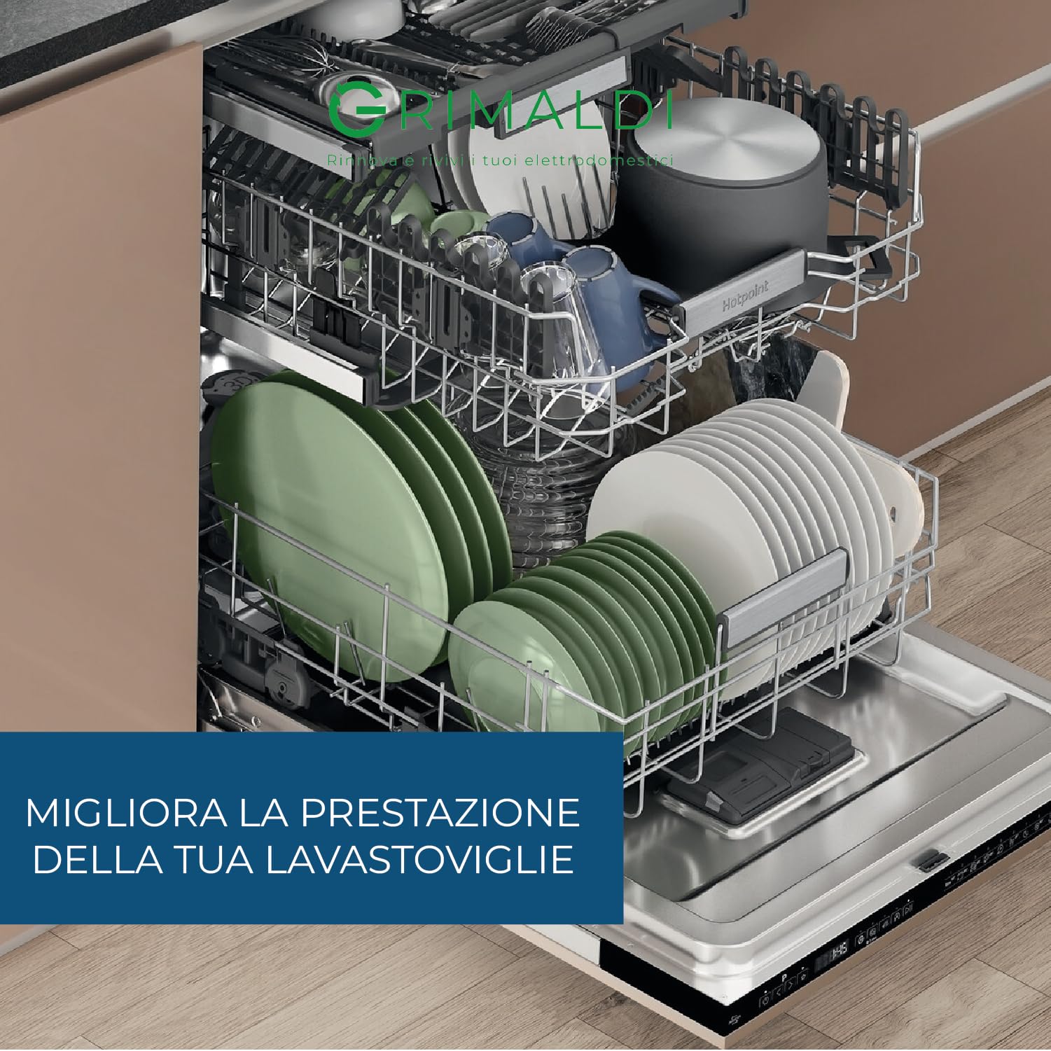 G GRIMALDI Motore Lavastoviglie Compatibile Indesit Ariston Hotpoint C00303737 M311 — 60W 220 230V 50Hz 0.6A — Attacco RAST 5 — Ricambio Alternativo 14012151